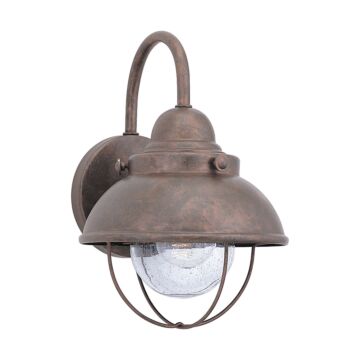 Sebring 1-Light Outdoor Wall Lantern in Weathered Copper