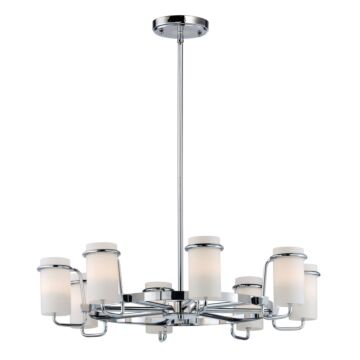 Avant Eight Light Chandelier in Polished Chrome by Maxim