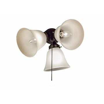 Fan Light Kits Three Light Ceiling Fan Light Kit in Oil Rubbed Bronze by Maxim