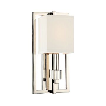 Dixon One Light Wall Sconce in Polished Nickel by Crystorama