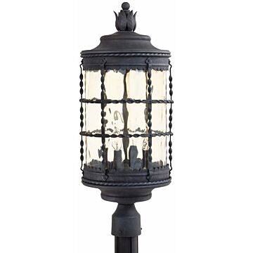 Mallorca Four Light Outdoor Post Lantern in Spanish Iron by Minka Lavery