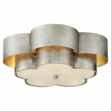 Arabelle  Flush Mount in Burnished Silver Leaf by Visual Comfort Signature