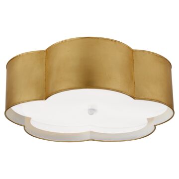 Bryce  Flush Mount in Gild and White by Visual Comfort Signature