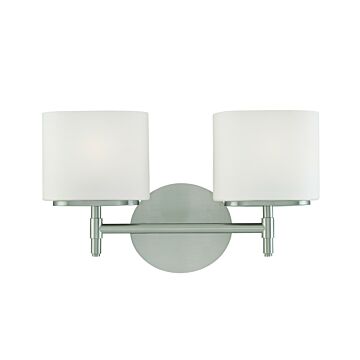 Hudson Valley Trinity 2 Light Bathroom Vanity Light in Satin Nickel