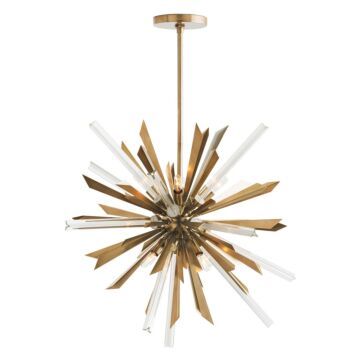 Waldorf Eight Light Chandelier in Antique Brass by Arteriors
