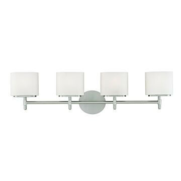 Hudson Valley Trinity 4 Light 31 Inch Bathroom Vanity Light in Satin Nickel