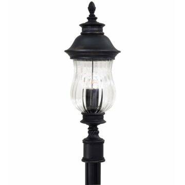 Newport Three Light Post Mount in Heritage by Minka Lavery