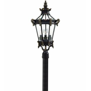 Stratford Hall Four Light Post Mount in Heritage Gold Highlights by Minka Lavery