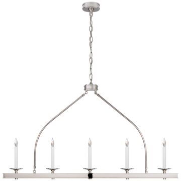 Launceton  Linear Pendant in Polished Nickel by Visual Comfort Signature