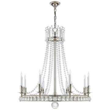 Regency  Chandelier in Polished Nickel by Visual Comfort Signature