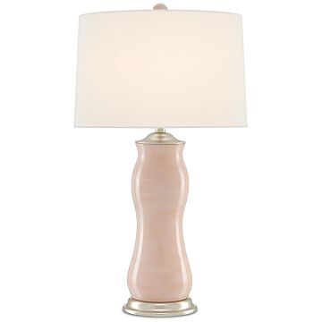 Ondine Blush Table Lamp in Blush Silver Leaf by Currey & Company