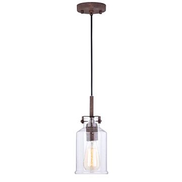Milone 1-Light Mini Pendant in Textured Rustic Bronze