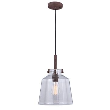 Milone 1-Light Pendant in Textured Rustic Bronze