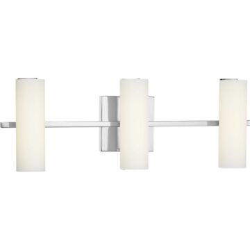 Colonnade LED 3-Light LED Bathroom Vanity Light in Polished Chrome