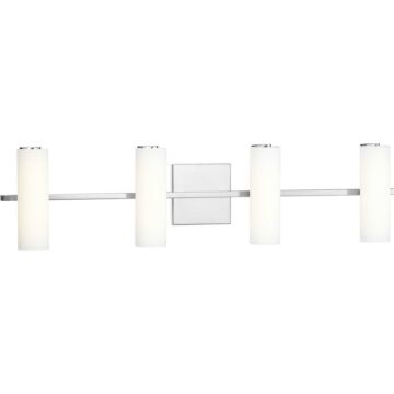 Colonnade LED 4-Light LED Bathroom Vanity Light in Polished Chrome