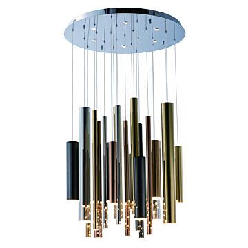 Flute LED Pendant in MultiPlated by ET2