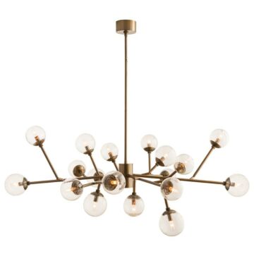 Dallas 18 Light Chandelier in Vintage Brass by Arteriors