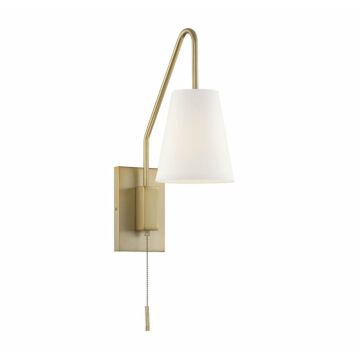 Savoy House Owen 1 Light Adjustable Wall Sconce in Warm Brass