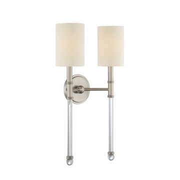 Fremont Two Light Wall Sconce in Satin Nickel by Savoy House