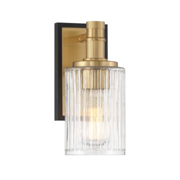 Concord One Light Bathroom Vanity in Matte Blackith Warm Brass by Savoy House