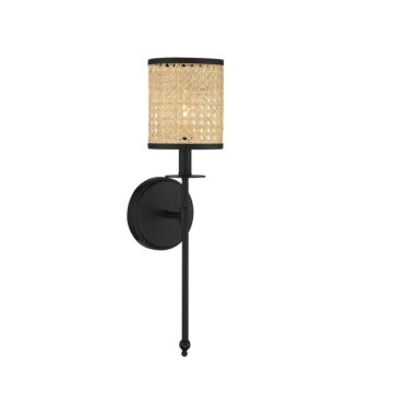 Jaylar One Light Wall Sconce in Matte Black by Savoy House
