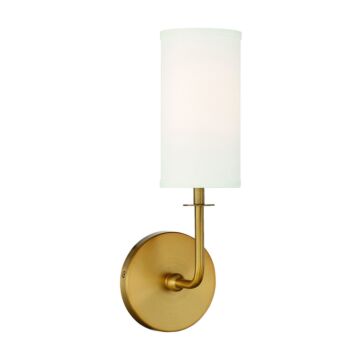 Powell One Light Wall Sconce in Warm Brass by Savoy House
