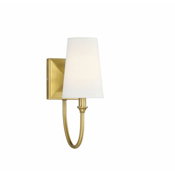 Cameron One Light Wall Sconce in Warm Brass by Savoy House