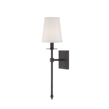Monroe One Light Wall Sconce in Classic Bronze by Savoy House