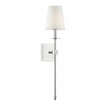 Monroe One Light Wall Sconce in Polished Nickel by Savoy House