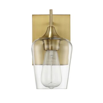 Octave One Light Wall Sconce in Warm Brass by Savoy House