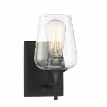 Octave One Light Wall Sconce in Black by Savoy House
