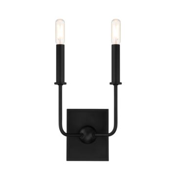 Avondale Two Light Wall Sconce in Matte Black by Savoy House