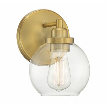 Carson One Light Bath in Warm Brass by Savoy House