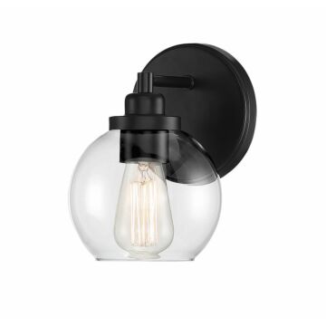 Carson One Light Wall Sconce in Matte Black by Savoy House
