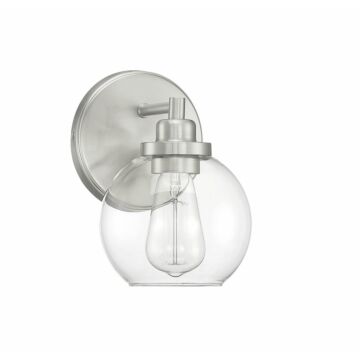 Savoy House Carson 1 Light Bathroom Vanity Light in Satin Nickel