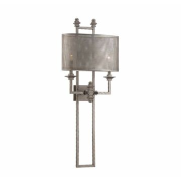 Structure Two Light Wall Sconce in Aged Steel by Savoy House