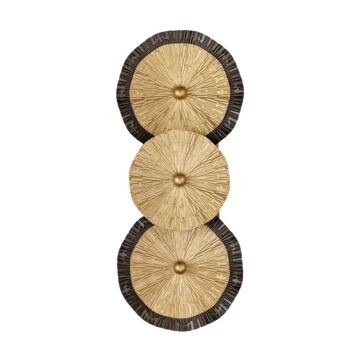 Lincoln 2-Light Wall Sconce in Distressed Gold and Bronze by Breegan Jane