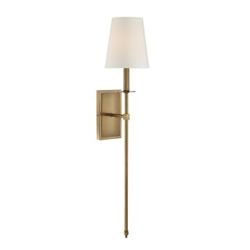 Monroe One Light Wall Sconce in Warm Brass by Savoy House