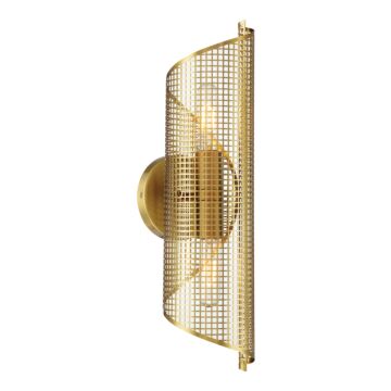 Hillbourne 2-Light Wall Sconce in Warm Brass
