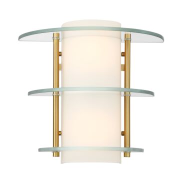 Newell Two Light Wall Sconce in Warm Brass by Savoy House