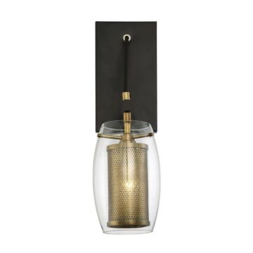 Dunbar One Light Wall Sconce in Warm Brassith Bronze Accents by Savoy House