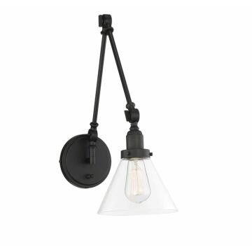 Drake One Light Wall Sconce in Matte Black by Savoy House