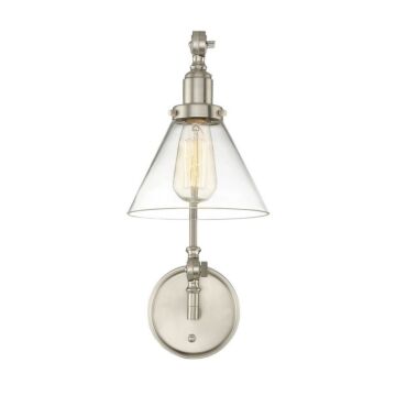 Drake One Light Wall Sconce in Satin Nickel by Savoy House
