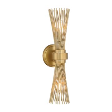 Longfellow Two Light Wall Sconce in Burnished Brass by Savoy House