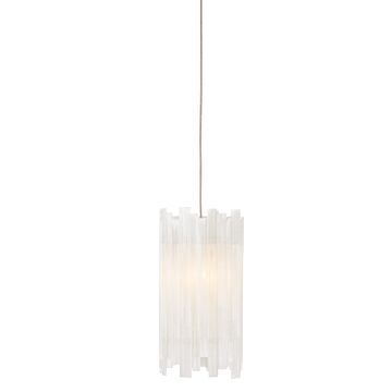 Escenia 1-Light Pendant in Natural with Painted Silver