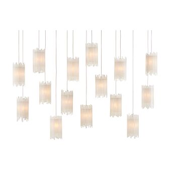 Escenia 15-Light 15 Light Pendant in Natural with Painted Silver