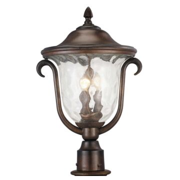Kalco Santa Barbara Outdoor 3 Light Post Mount Lantern in Burnished Bronze