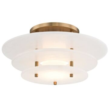 Gatsby LED Flush Mount in Aged Brass by Hudson Valley