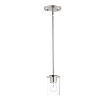 Corona One Light Mini Pendant in Satin Nickel by Maxim