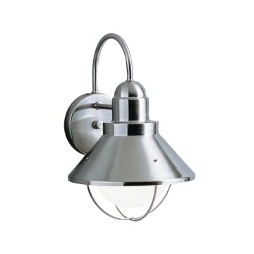 Seaside One Light Outdoor Wall Mount in Brushed Nickel by Kichler